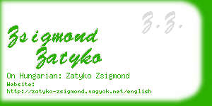 zsigmond zatyko business card